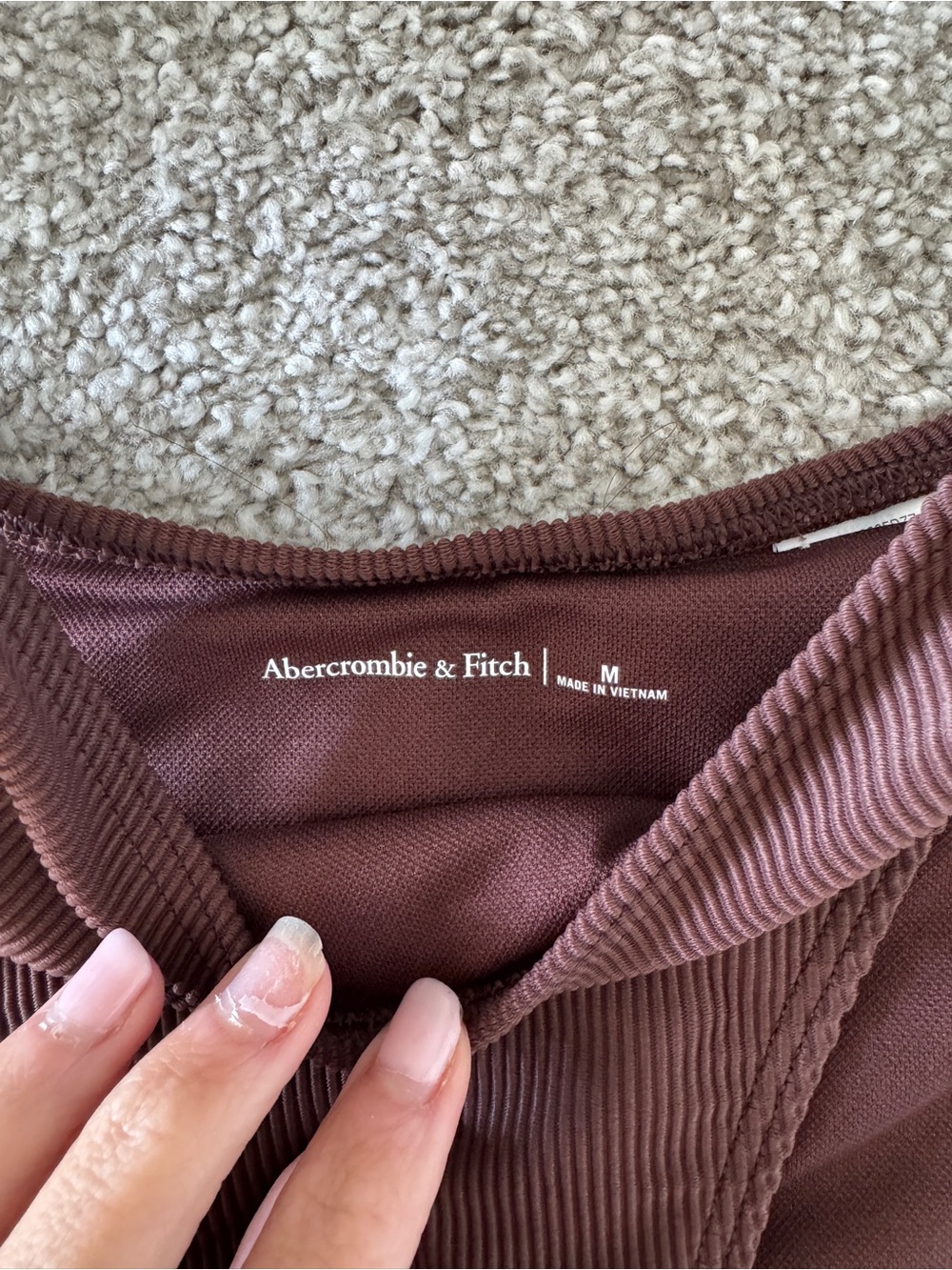 Abercrombie Ribbed Brown Bikini Set - Picture 2 of 2